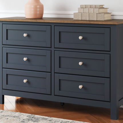 Landocken - Brown / Blue - Dresser Signature Design by Ashley® 