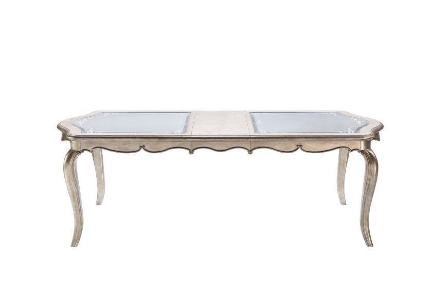 Esteban - Dining Table - Antique Champagne Finish - Tony's Home Furnishings