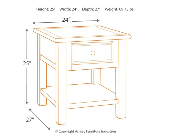 Bolanburg - White / Brown / Beige - Rectangular End Table Ashley Furniture 