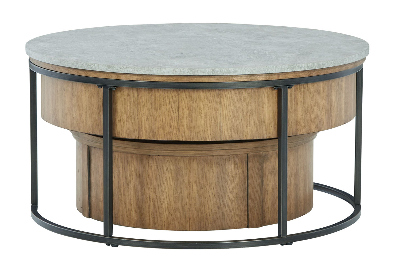 Fridley - Gray / Brown / Black - Nesting Cocktail Tables (Set of 2) - Tony's Home Furnishings