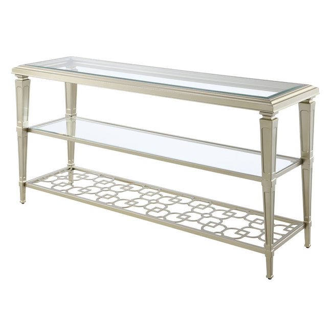 Zaba - End Table - Glass Top & Silver - Tony's Home Furnishings