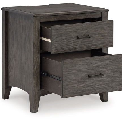 Montillan - Grayish Brown - Two Drawer Night Stand Signature Design by Ashley® 