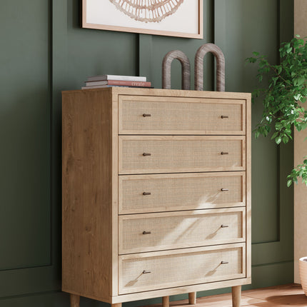 Cielden - Two-tone - Five Drawer Wide Chest Signature Design by Ashley® 