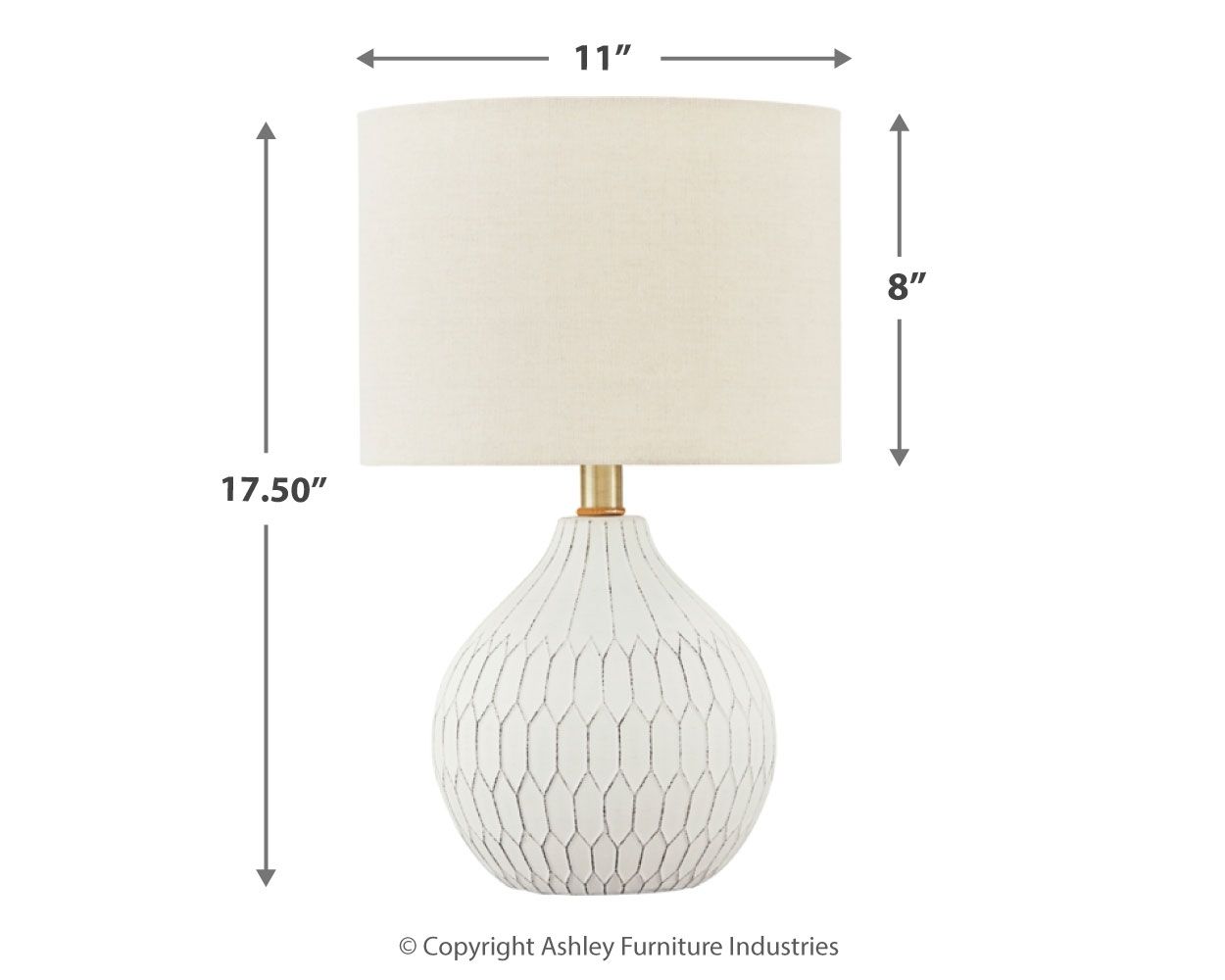 Wardmont - White - Ceramic Table Lamp - Tony's Home Furnishings