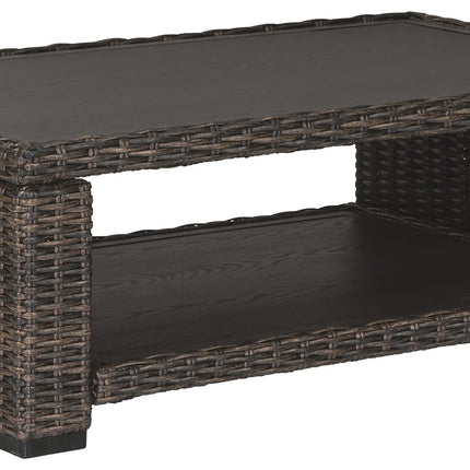 Grasson - Brown - Rectangular Cocktail Table Ashley Furniture 