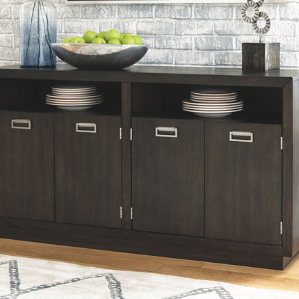 Hyndell - Dark Brown - Dining Room Server Signature Design by Ashley® 