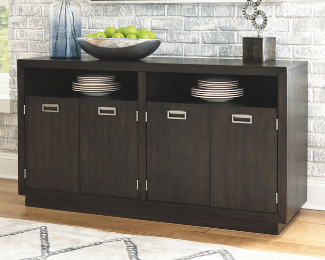 Hyndell - Dark Brown - Dining Room Server Signature Design by Ashley® 