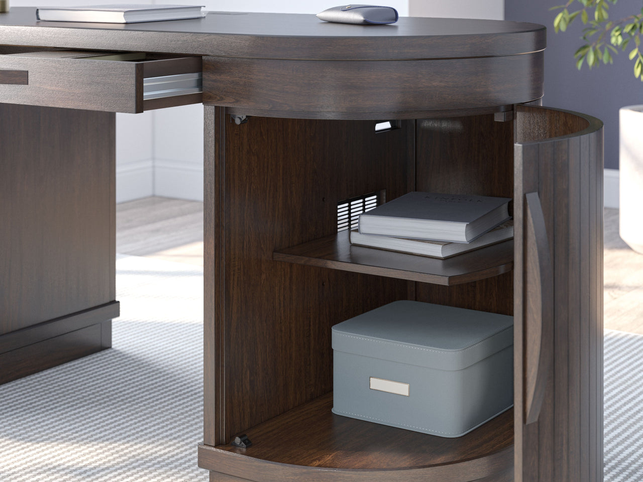 Korestone - Warm Brown - Home Office Desk - Tony's Home Furnishings