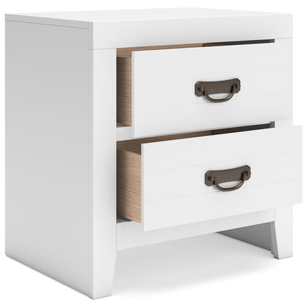 Binterglen - White - Two Drawer Night Stand Signature Design by Ashley® 