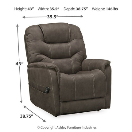 Ballister - Espresso - Power Lift Recliner Ashley Furniture 