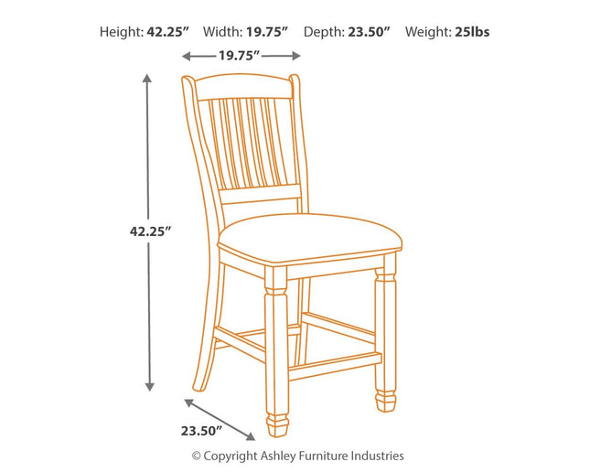 Bolanburg - Beige - Upholstered Barstool (Set of 2) Signature Design by Ashley® 