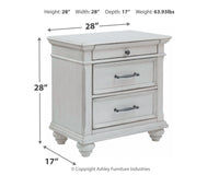 Thumbnail for Kanwyn - Whitewash - Three Drawer Night Stand Ashley Furniture 