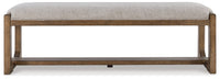 Thumbnail for Cabalynn - Oatmeal / Light Brown - Large Uph Dining Room Bench - Tony's Home Furnishings