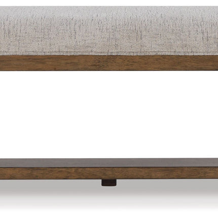 Cabalynn - Oatmeal / Light Brown - Large Uph Dining Room Bench Signature Design by Ashley® 