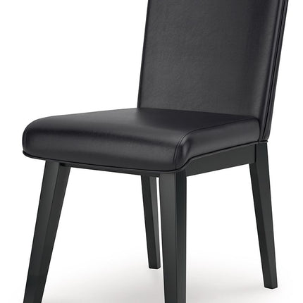 Jettaya - Black - Dining Upholstered Side Chair (Set of 2) Signature Design by Ashley® 