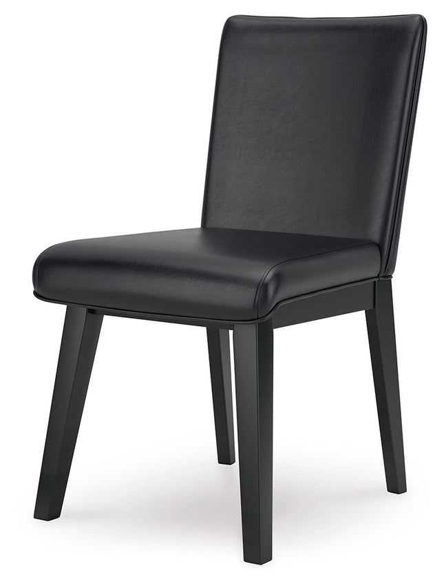 Jettaya - Black - Dining Upholstered Side Chair (Set of 2) Signature Design by Ashley® 