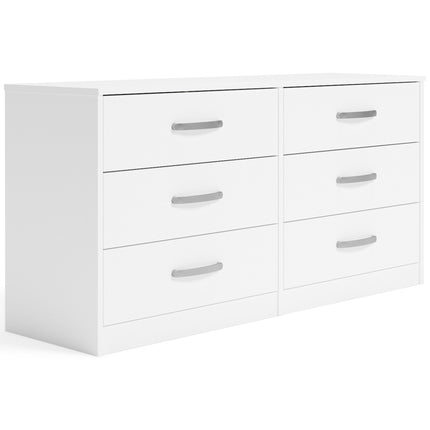 Flannia - White - Six Drawer Dresser - 29'' Height Signature Design by Ashley® 