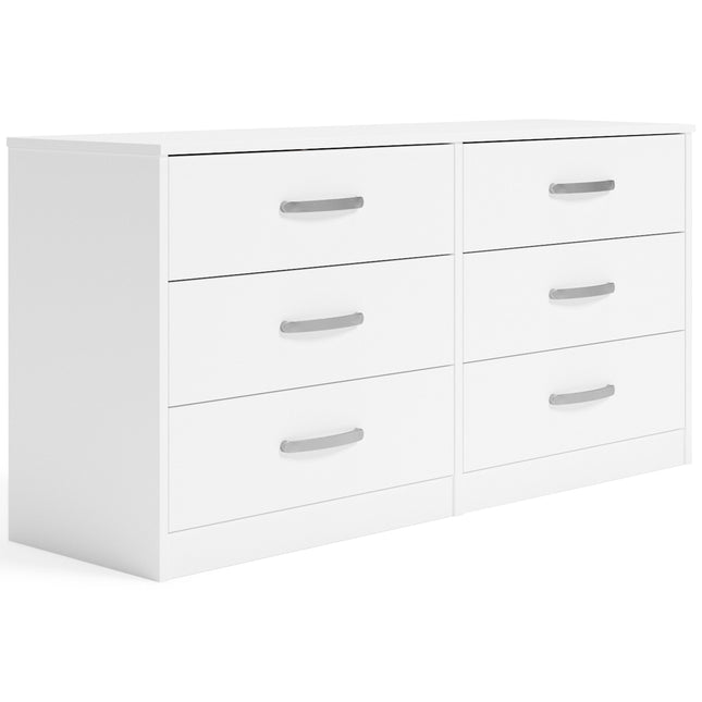 Flannia - White - Six Drawer Dresser - 29'' Height Signature Design by Ashley® 