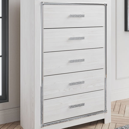 Altyra - White - Five Drawer Chest Ashley Furniture 