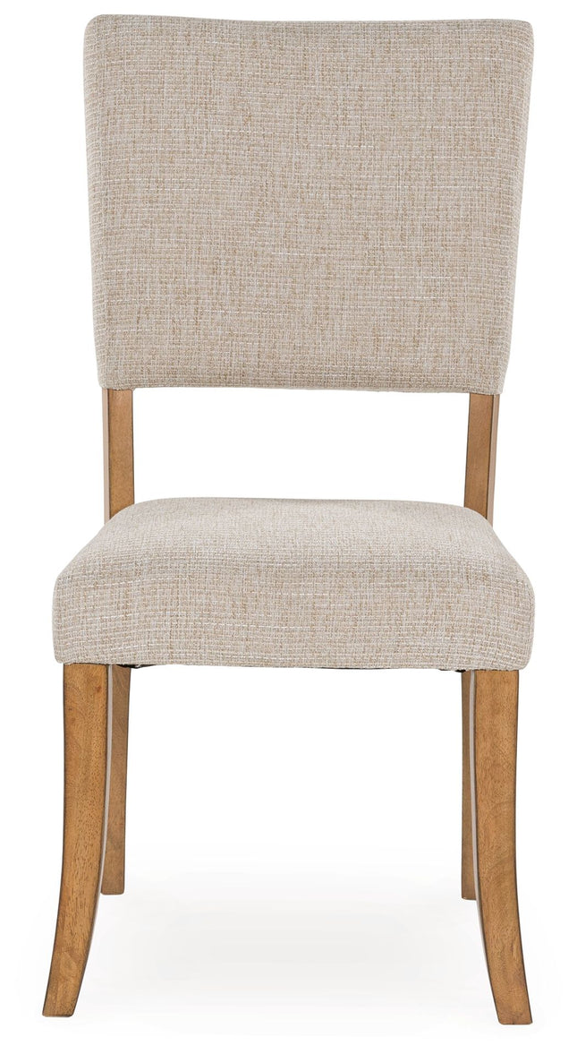 Rybergston - Light Brown - Dining Upholstered Side Chair (Set of 2) Signature Design by Ashley® 