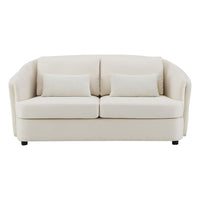 Mariko - Loveseat With 2 Pillows - Beige Linen ACME 