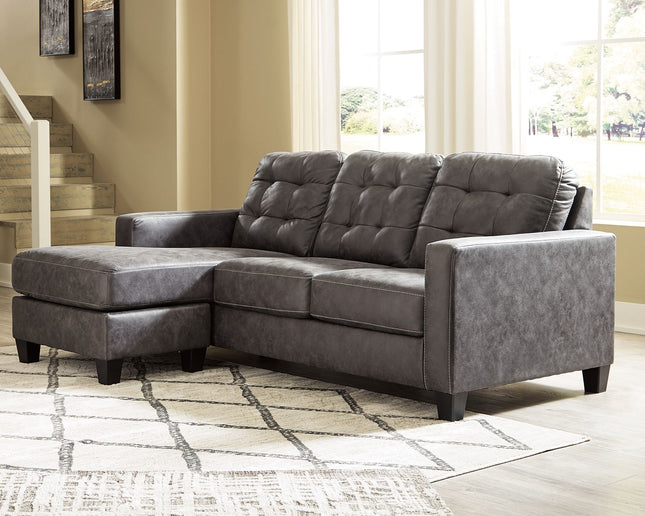 Venaldi - Gunmetal - Sofa Chaise Ashley Furniture 