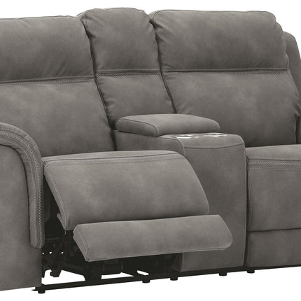 Next-Gen Durapella - Reclining Power Loveseat With Console Ashley Furniture 