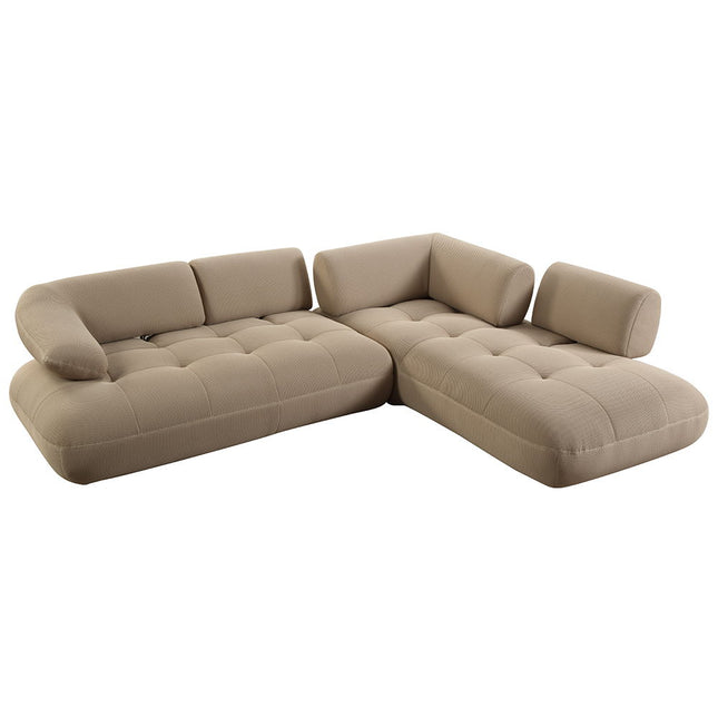 Carrick - Sectional Sofa With 6 Pillows - Beige ACME 