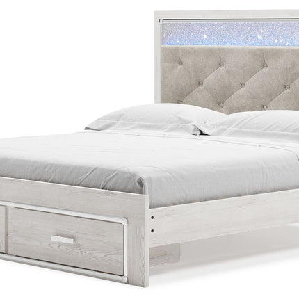 Altyra - White - King Upholstered Storage Bed Signature Design by Ashley® 