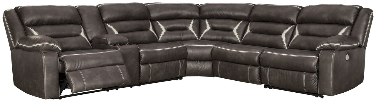 Kincord - Midnight - 5 Pc. - Left Arm Facing Power Sofa With Console 4 Pc Sectional, Rocker Recliner - Tony's Home Furnishings