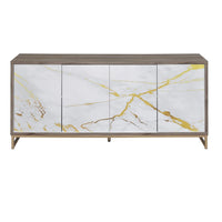 Paavan - Console Cabinet - White Marble Print & Oak Champagne - Tony's Home Furnishings
