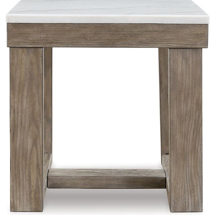 Loyaska - Brown/ivory - Square End Table Signature Design by Ashley® 