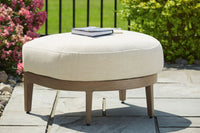 Serene Bay - Dark Brown / White - Ottoman With Cushion Signature Design by Ashley® 