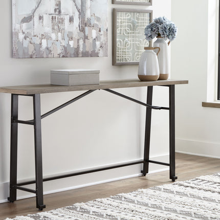 Lesterton - Light Brown / Black - Long Counter Table Signature Design by Ashley® 