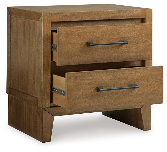 Sherbana - Light Brown - Two Drawer Night Stand Signature Design by Ashley® 