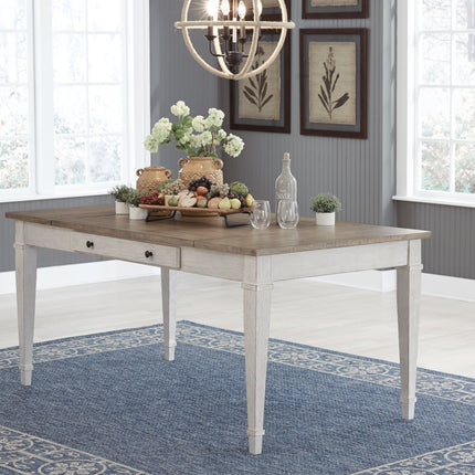 Skempton - White - RECT DRM Table w/Storage Signature Design by Ashley® 