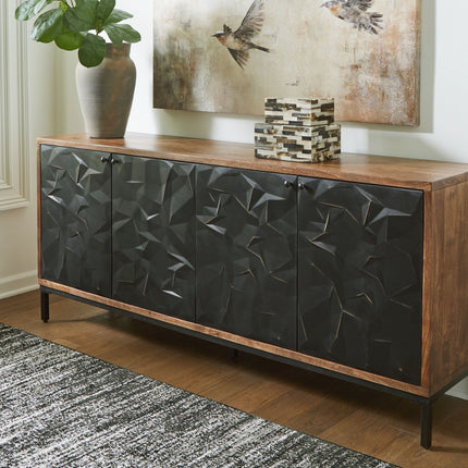 Dorannby - Black / Brown - Accent Cabinet Signature Design by Ashley® 