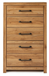 Pasklyn - Brown - Five Drawer Chest - Tony's Home Furnishings