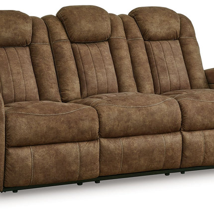 Wolfridge - Brindle - 2 Pc. - Power Reclining Sofa, Power Reclining Loveseat With Console Signature Design by Ashley® 