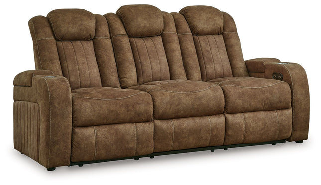 Wolfridge - Brindle - 2 Pc. - Power Reclining Sofa, Power Reclining Loveseat With Console Signature Design by Ashley® 