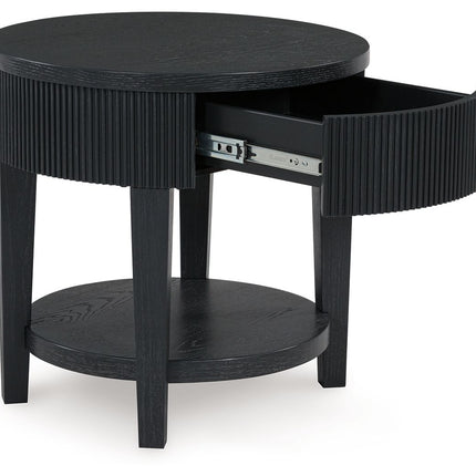 Marstream - Black - Round End Table Signature Design by Ashley® 