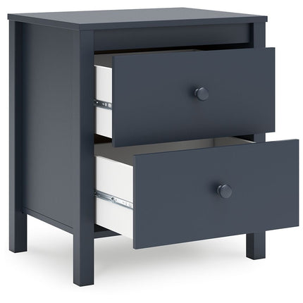 Simmenfort - Navy Blue - Two Drawer Night Stand Signature Design by Ashley® 