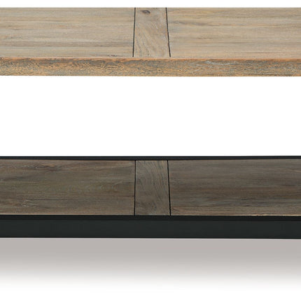 Bristenfort - Brown / Black - Rectangular Cocktail Table Signature Design by Ashley® 