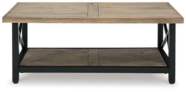 Bristenfort - Brown / Black - Rectangular Cocktail Table Signature Design by Ashley® 