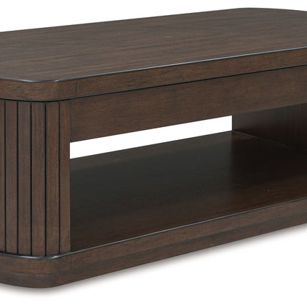 Korestone - Dark Brown - Lift Top Cocktail Table Signature Design by Ashley® 