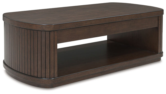 Korestone - Dark Brown - Lift Top Cocktail Table Signature Design by Ashley® 