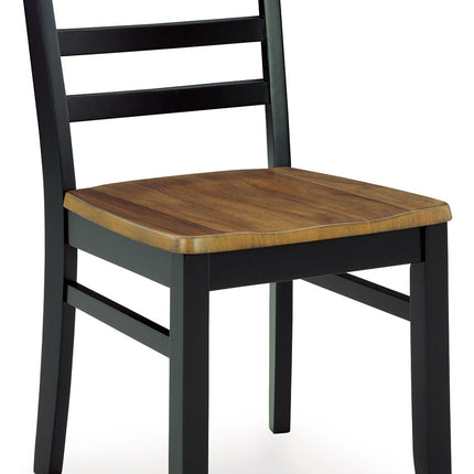 Blondon - Brown / Black - Dining Table And 4 Chairs (Set of 5) Signature Design by Ashley® 