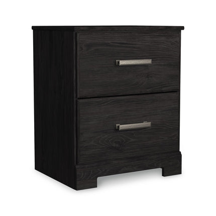 Belachime - Charcoal - Two Drawer Night Stand Ashley Furniture 