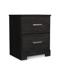 Thumbnail for Belachime - Charcoal - Two Drawer Night Stand Ashley Furniture 