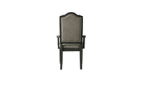 House - Beatrice Chair (Set of 2) - Two Tone Gray Fabric & Charcoal Finish ACME 